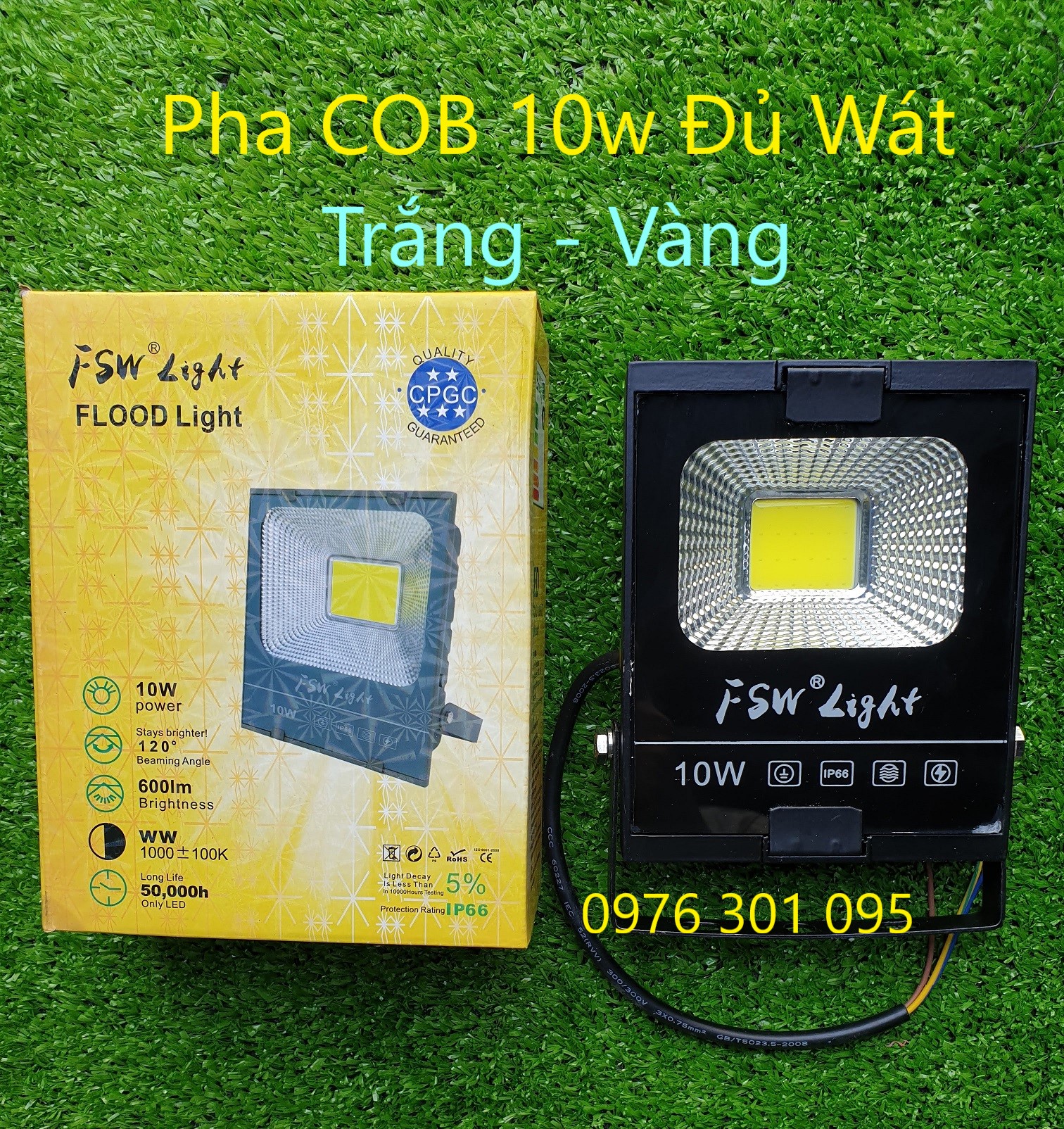 Đèn pha led 10w thiếu wat và đủ wat