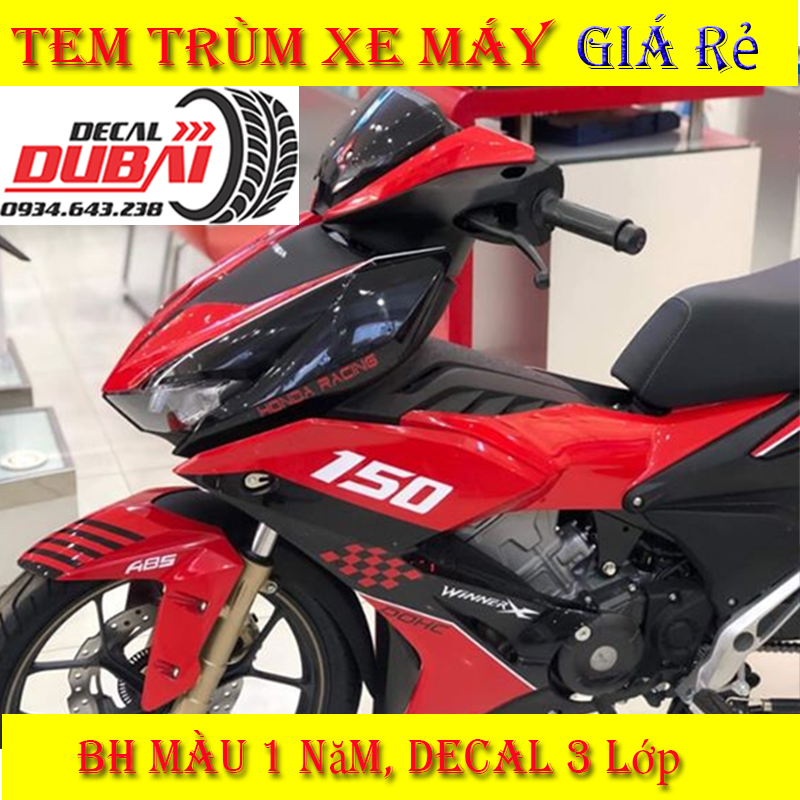 Tem Trùm Winner X Đỏ Đen Thể Thao
