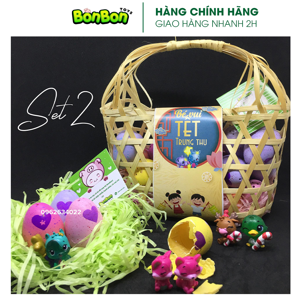 Giỏ trứng Hatchimals - quà tặng trung thu (10 trứng không trùng mẫu thú)