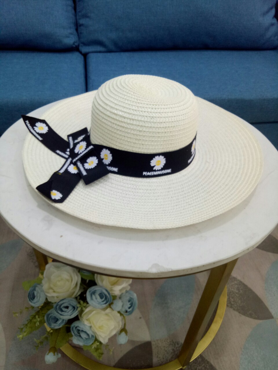 Nón đi biển rộng vành cho nữ (Trắng)