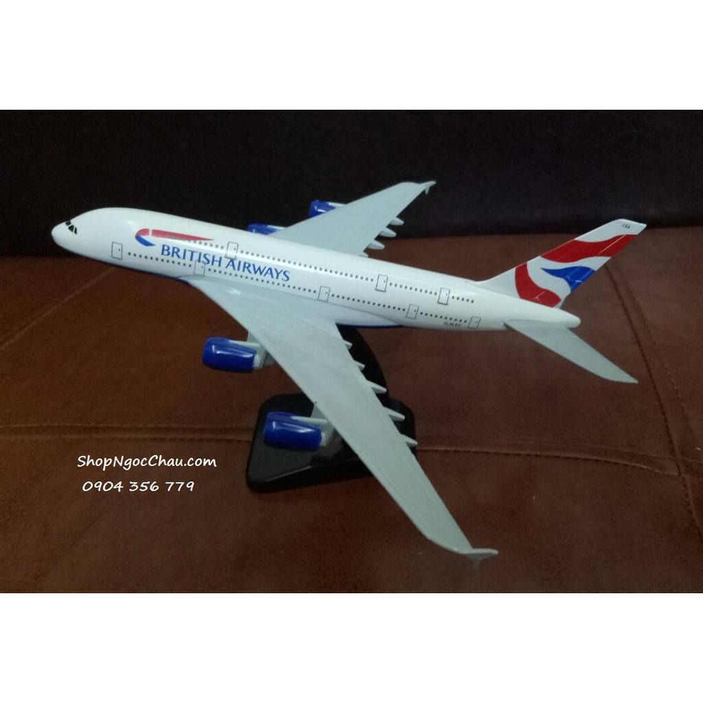 Mô hình máy bay tĩnh A380 British airways 20cm