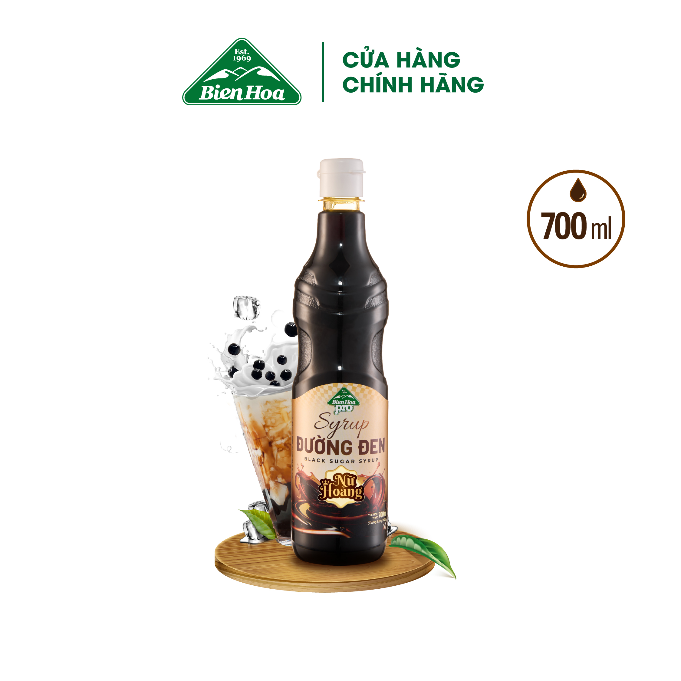 Syrup Đường đen Nữ Hoàng 700ml/Chai