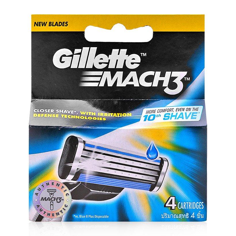 Hộp 4 lưỡi dao cạo râu Gillette Mach 3 Basic