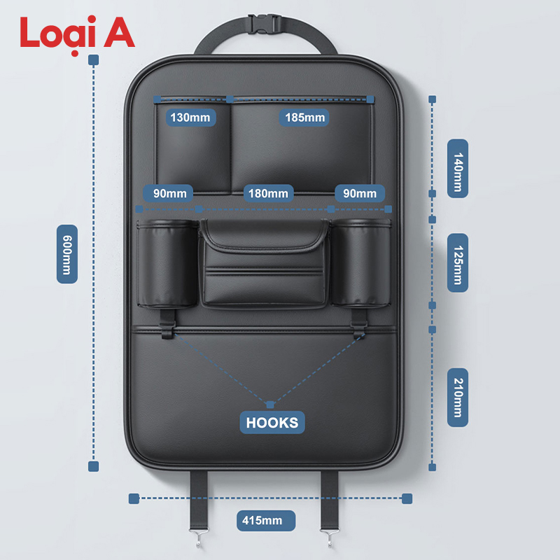 SEAMETAL Universal Car Seat Back Storage Pocket Multi-function Hanging Bag Tissue Box Auto Interior Organizer