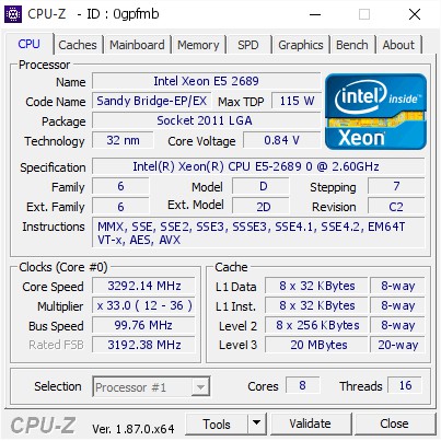 CPU E5 2689 - 2670V2 MAIN X79 LGA 2011