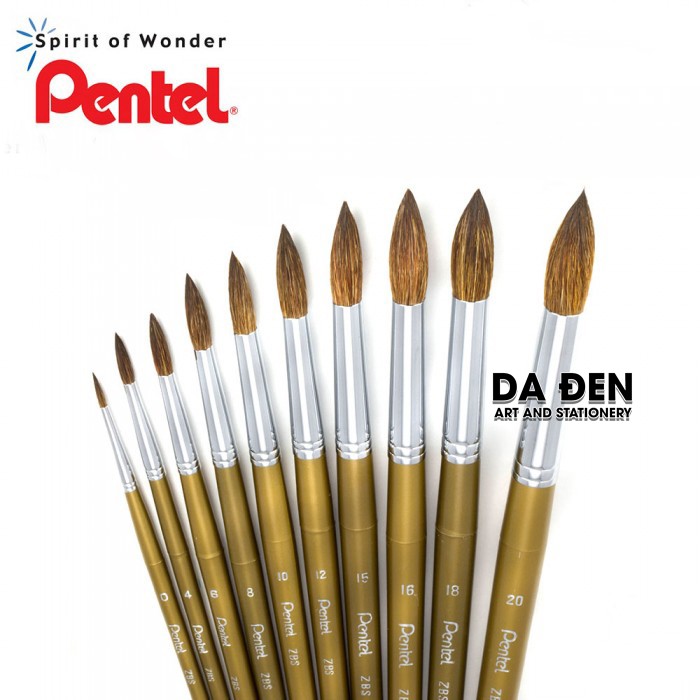 Cọ vẽ màu nước pentel cao cấp