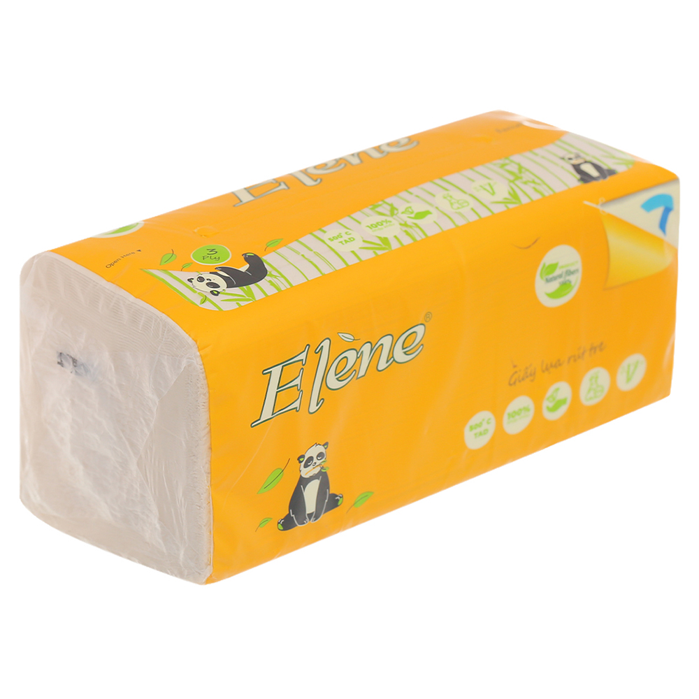 Combo 4 gói Khăn Giấy Tre Lụa - Elène Tre 480 tờ ( 160 Tờ / Bịch x 3 lớp )