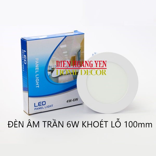 Đèn Led âm trần 6W tròn siêu mỏng bảo hành 12 tháng
