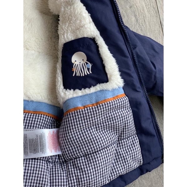 Áo khoác Parka lót lông cừu cho bé trai