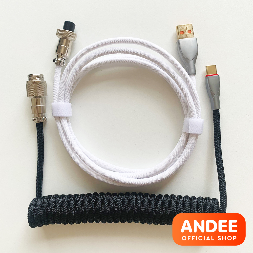 Dây cáp xoắn custom cable Type C nhiều màu cho bàn phím cơ