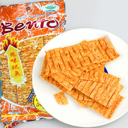 Snack Mực Bento Thái Lan Siêu Cay - Bim Bim Mực Bento Gói Lớn 20gr Ăn Cực Đã - Taiwan Foods