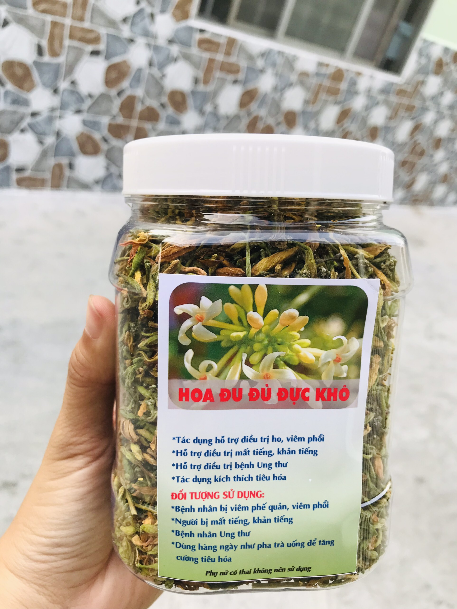 Hoa đu đủ đực khô pha uống như trà