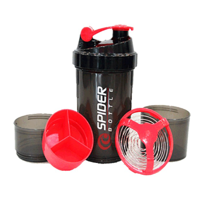 Bình lắc thể thao 3 ngăn shake bottle Spider Bottle