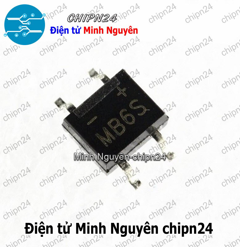 [10 con] (K460) Cầu Diode Dán MB6S SOP-4 0.5A 600V (SMD) - HH004728
