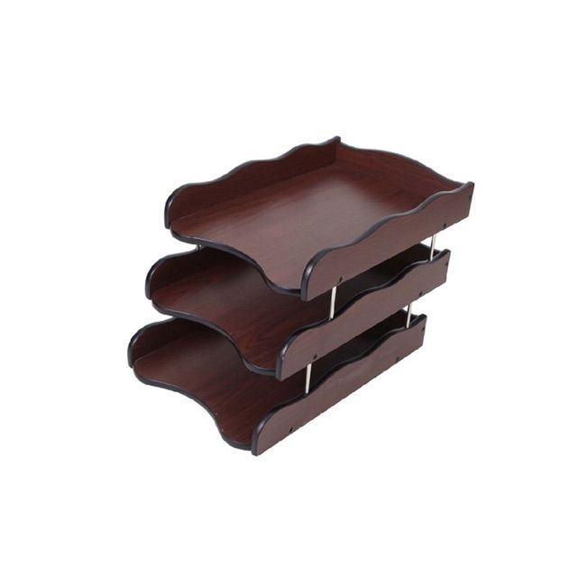 Khay tài liệu 3 tầng gỗ hx-5013