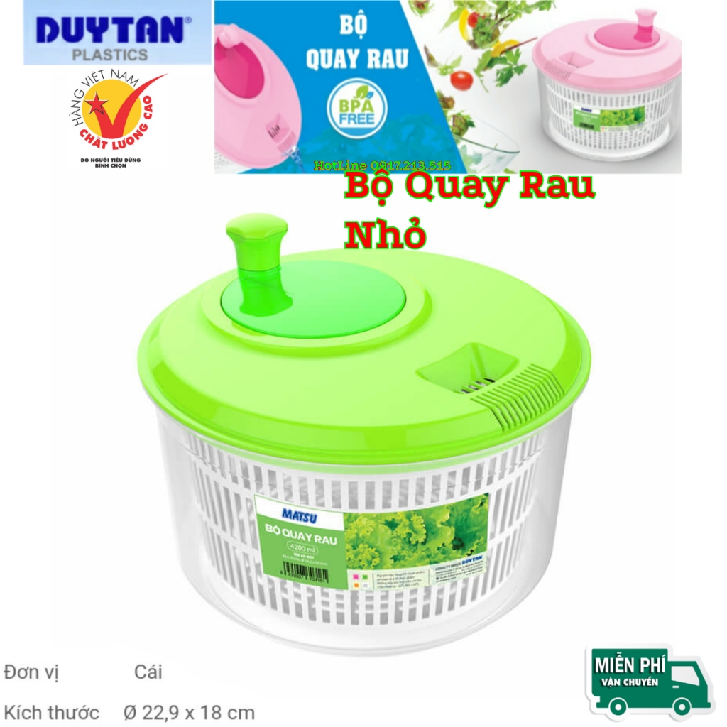 BỘ QUAY RAU NHỎ Ø 22.9 x 18 cm