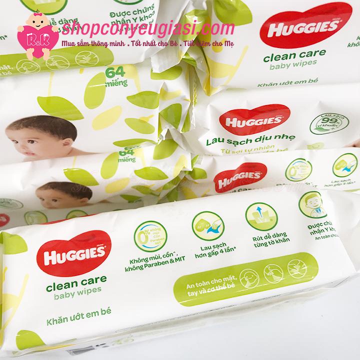 [HCM]Khăn Ướt Huggies 80 Miếng Không Mùi