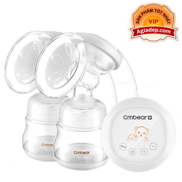 Máy hút sữa điện tử CmBear (Úc) xuất Châu Âu, Mỹ - Tặng kèm 2 bình sữa cao cấp thay nhau tiện dụng