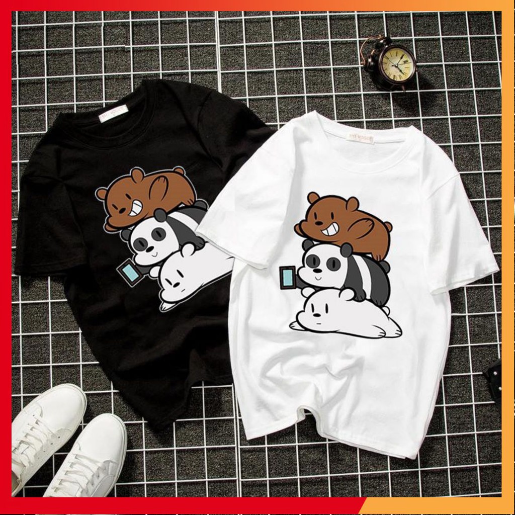 Áo thun unisex siêu dễ thương màu trắng