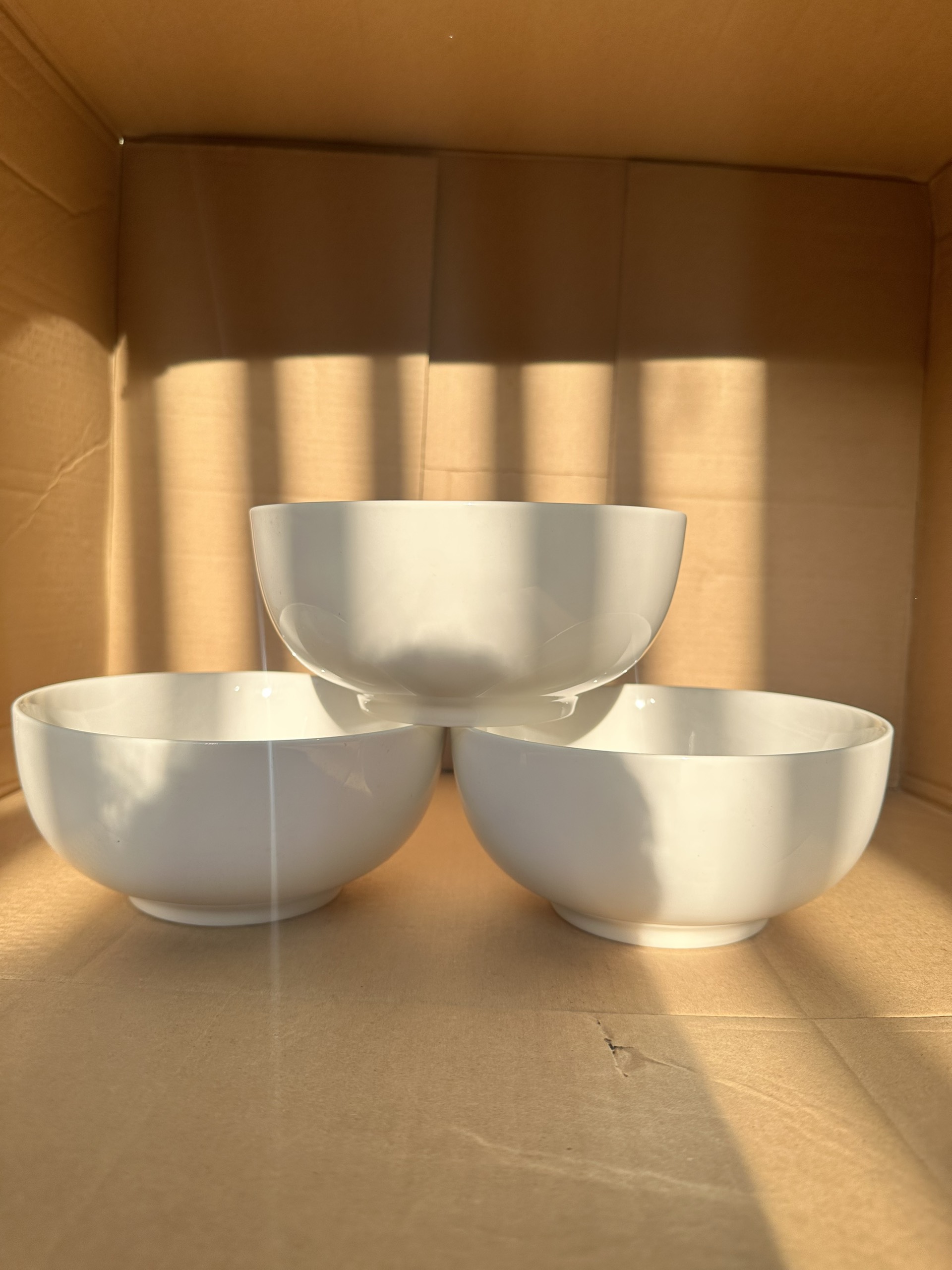 Tô sứ trắng minh châu 18cm - 20 cm