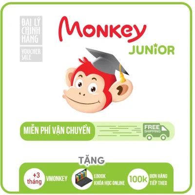 Monkey Junior (Trọn đời, 4 năm, 2 năm,1 năm) - Phần mềm tiếng Anh ngữ cho trẻ em