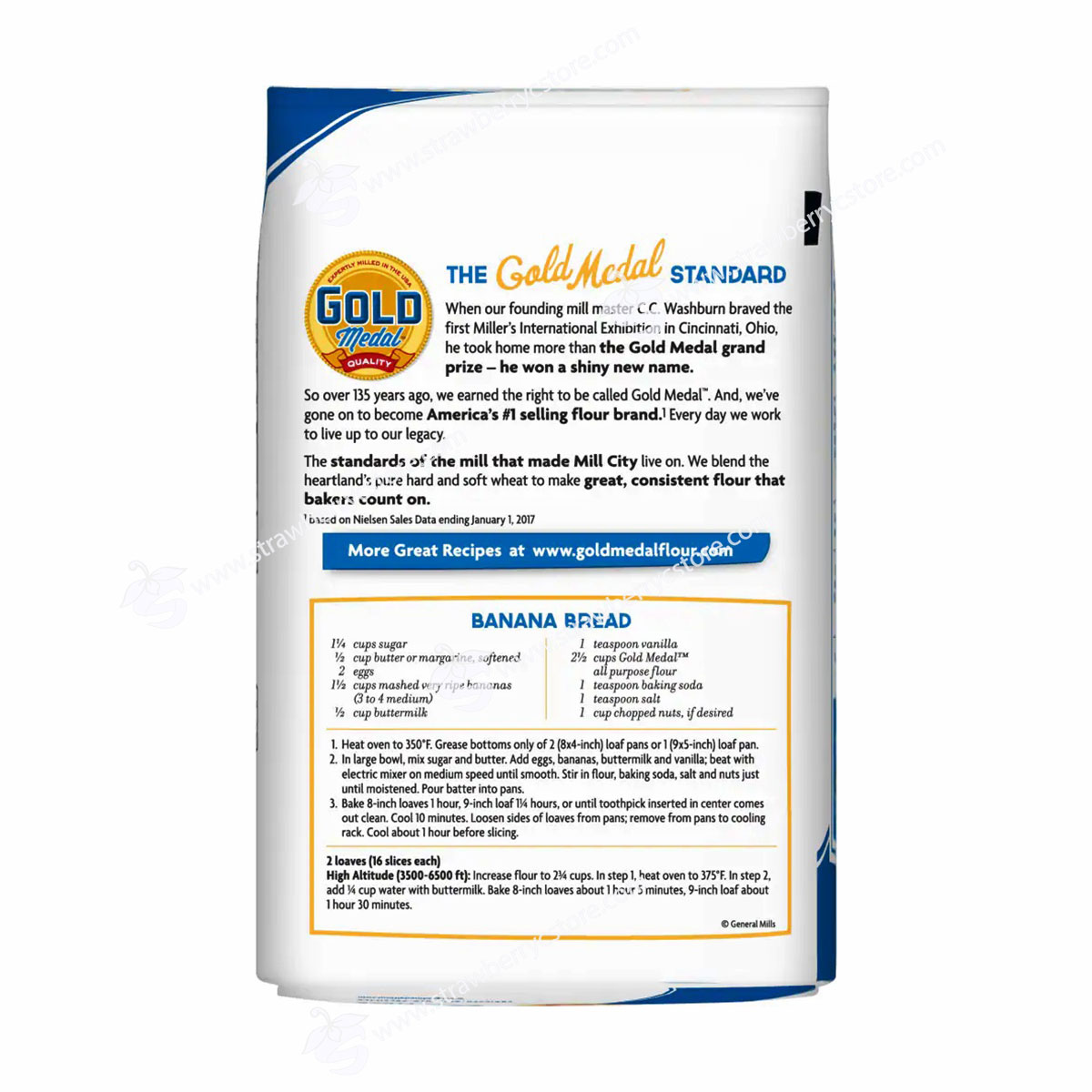 Bột Mì Đa Dụng (All-Purpose Flour) Tẩy Trắng Bleached GOLD MEDAK (Gói 2.26kg, 5 Lb.) - USA