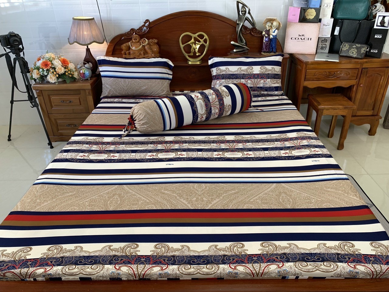 (1M2*2M) Bô drap ga thun Hàn quốc Van phát không mền