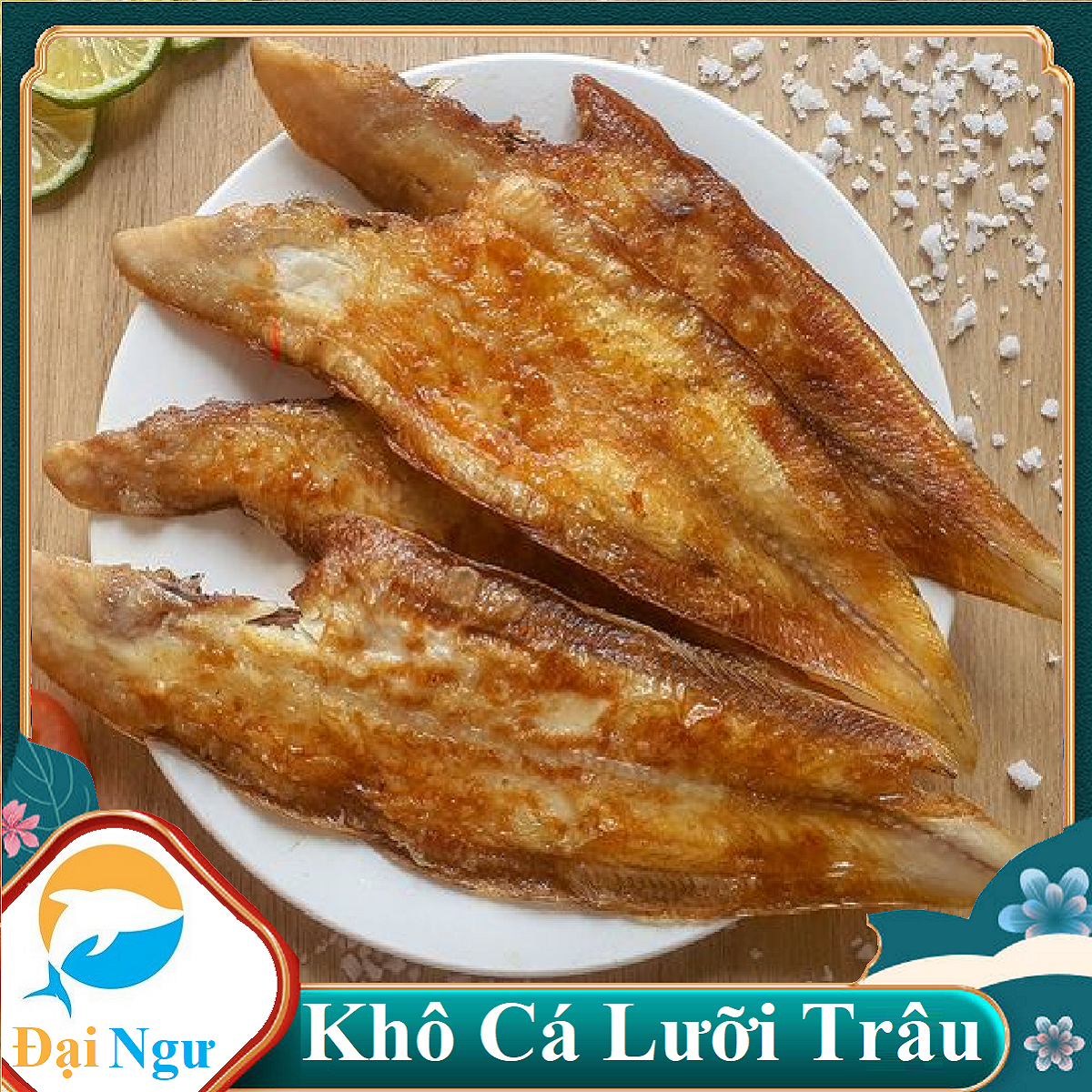 Khô cá lưỡi trâu loại trung đặc sản cà màu 100gr--đại ngư