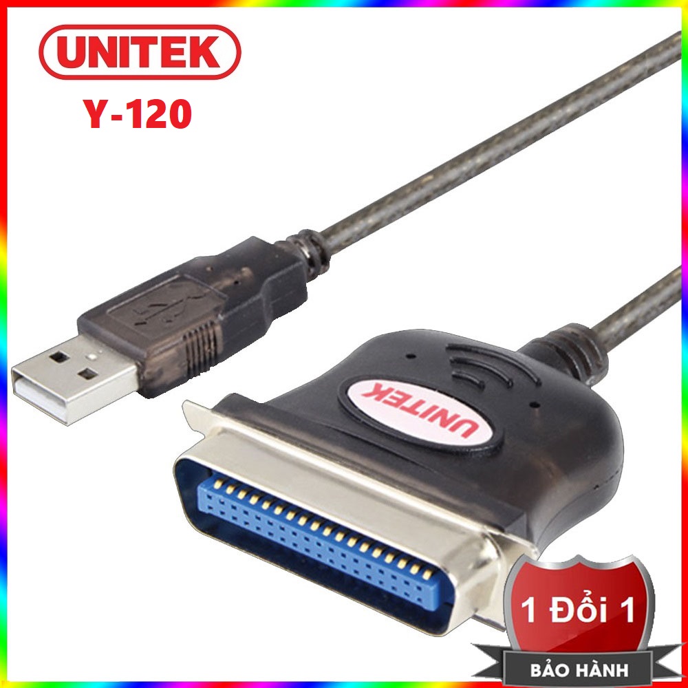 Cáp chuyển đổi USB sang LPT Unitek Y-120 (Đen)