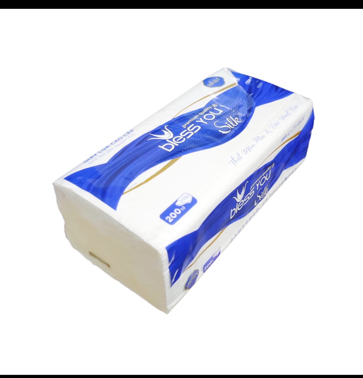 Softpack Bless You Silk Premium Grade Tissue Paper Pack of 200 Sheets
