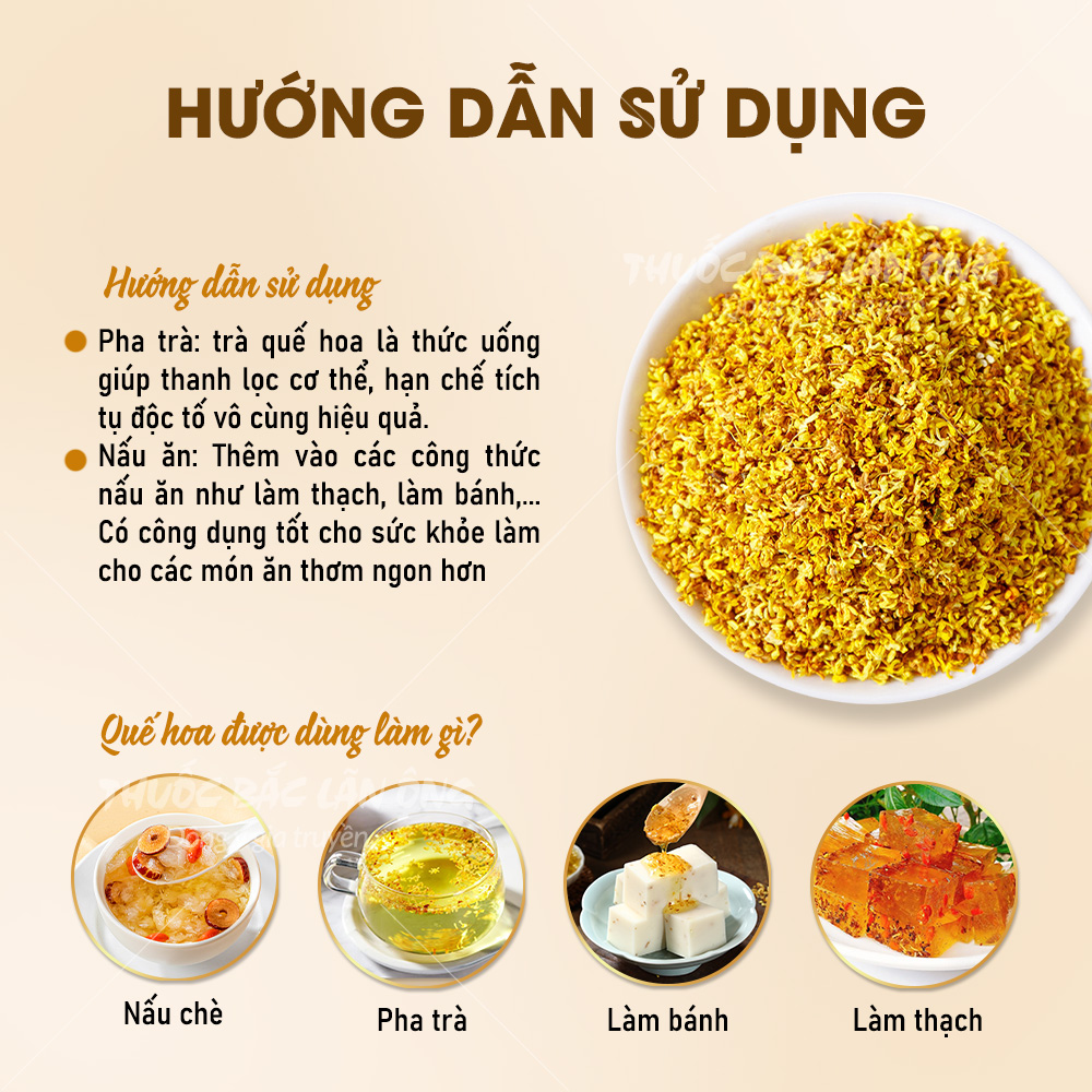 Quế hoa 500g, trà hoa mộc khô, thơm, trà mộc quế hoa, dùng pha trà, làm bánh, làm thạch