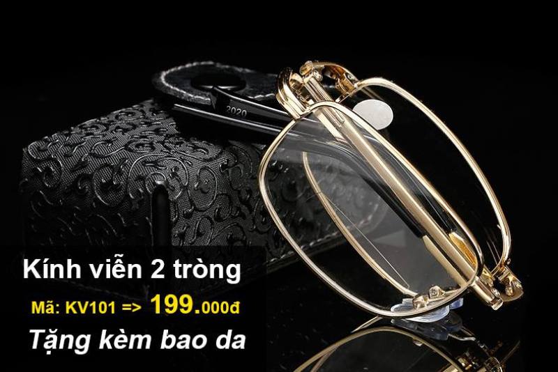 Giá bán Kính Lão - Viễn Thị 2 tròng Gấp Gọn Bỏ Túi - Sẵn Độ Cao Cấp - Kèm Bao Da Đeo Hông