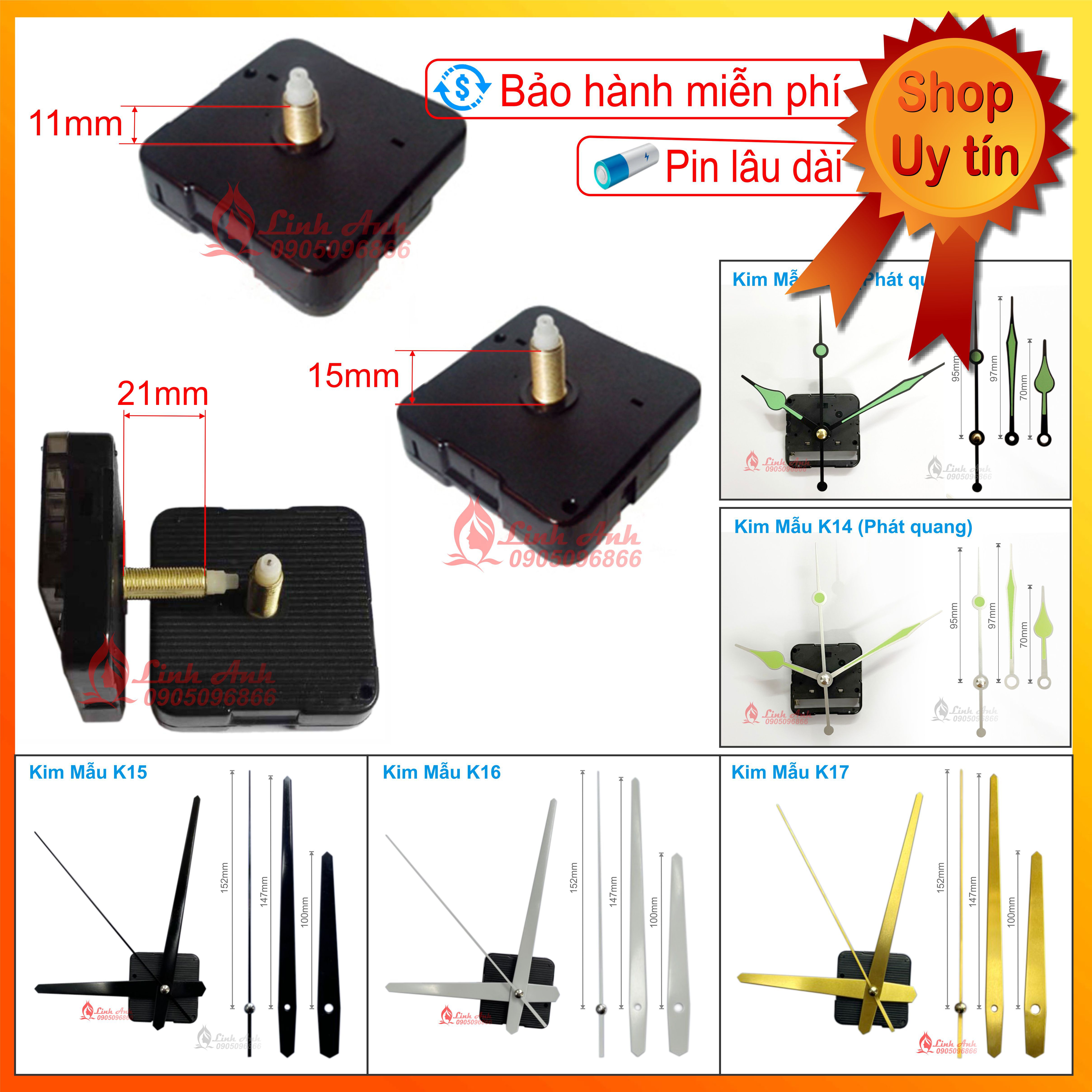 Máy đồng hồ Trục dài (Chọn Kim)