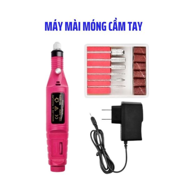 Máy Mài Móng Mini Máy Mài Móng Cầm Tay Nail TẶNG KÈM 6 Đầu Mài