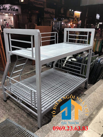 Giường  sắt Tầng Trên 1m4 Dưới 1m6 Dài 2m sắt 4x8 cao cấp free vận chuyển TP.HCM