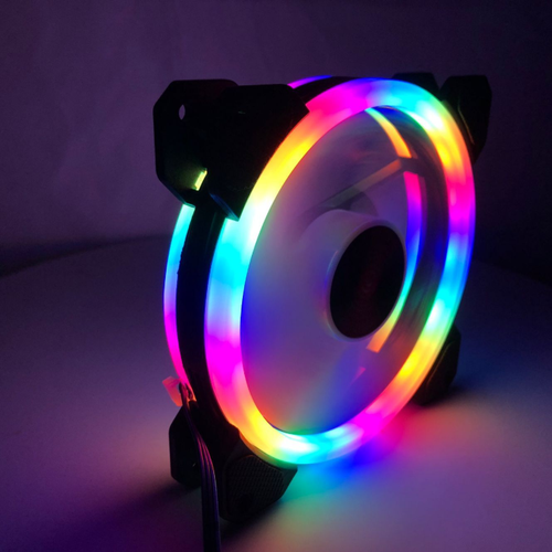 FAN CASE VSP 12CM LED DOUBLE CIRCLE