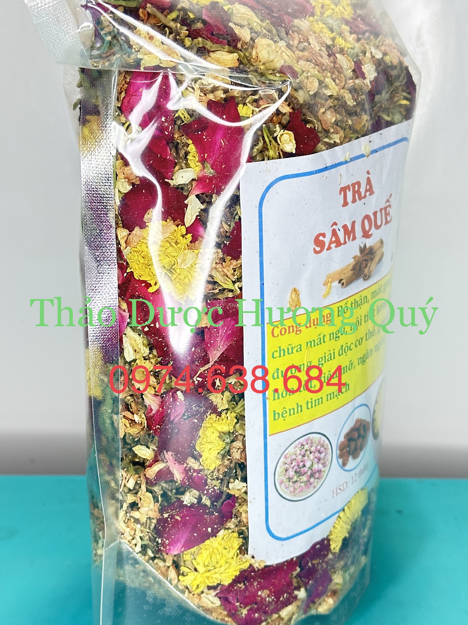 500g Trà Sâm Quế  7 Vị (Bổ thận, Mát gan, Tiêu mỡ)