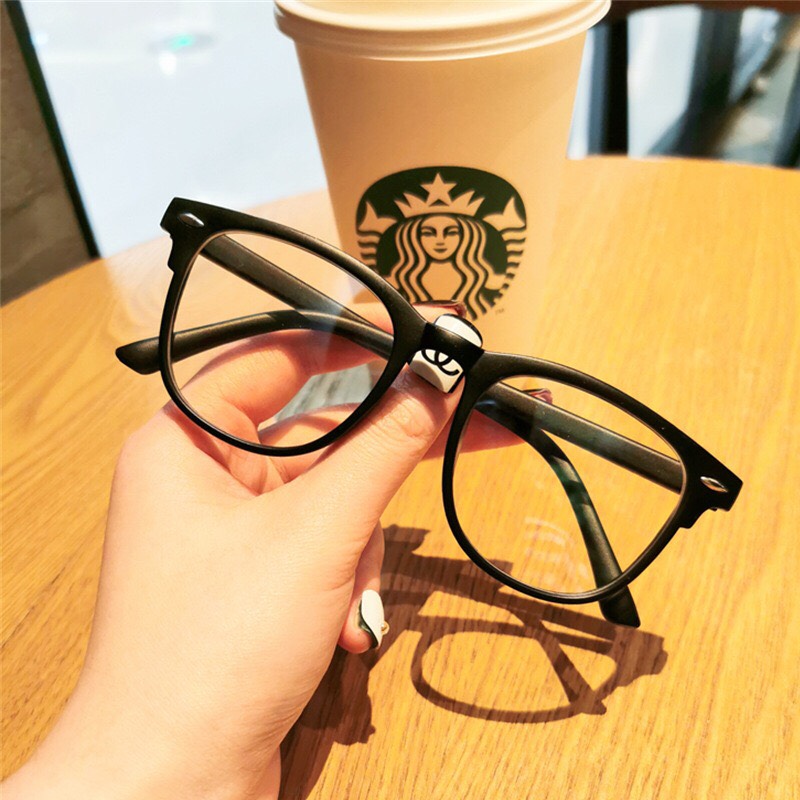 [Hcm]Mắt Kính Giả Cận Gọng Form Vuông 531 Nửa Gọng Có Vạch Cực Hot