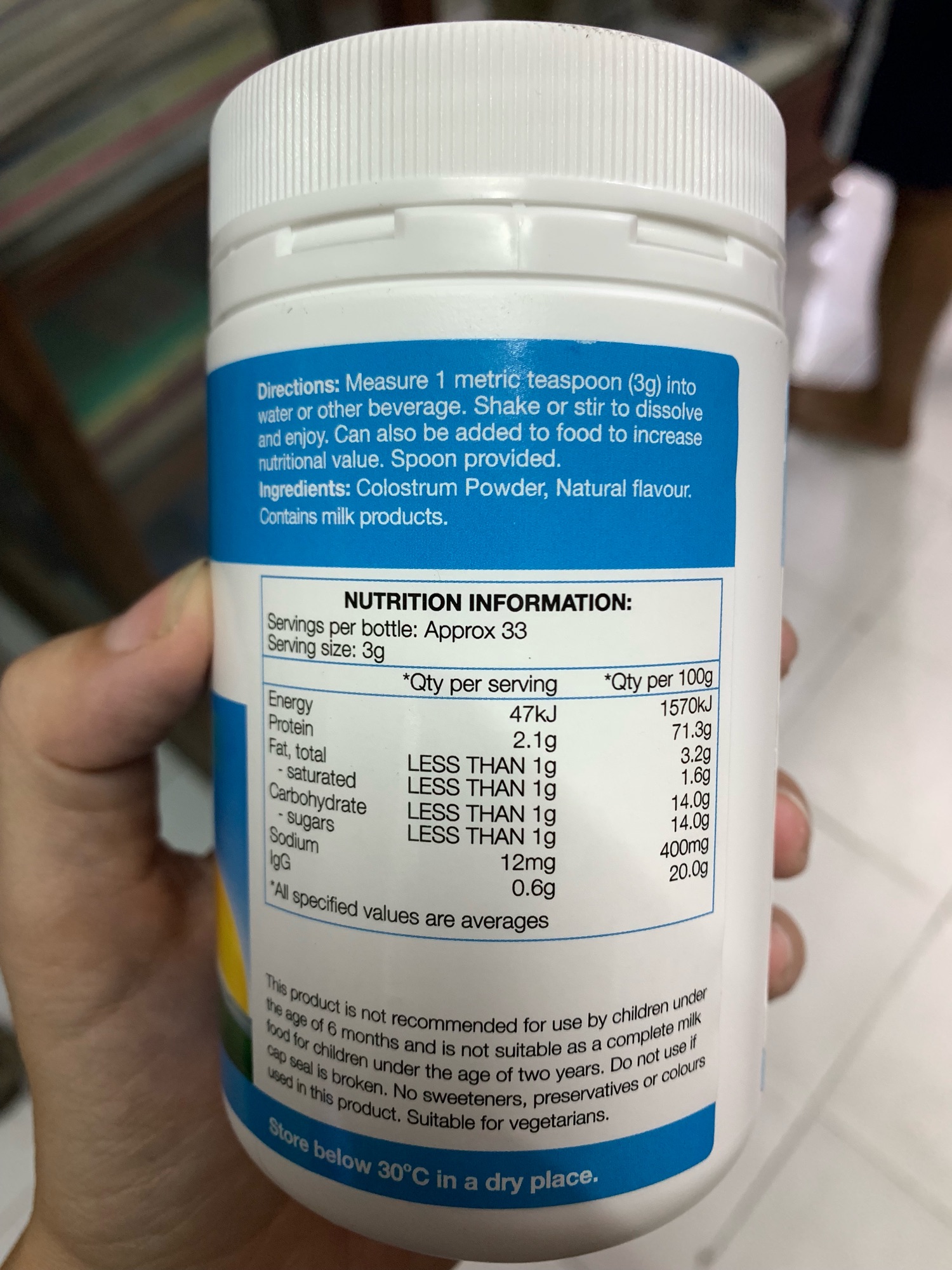 Mẫu mới -Sữa non Colostrum 100g