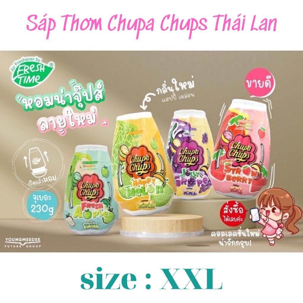Sáp Thơm Chupa Chups Thái Lan 4 Vị Size Lớn XXL ( 230g )