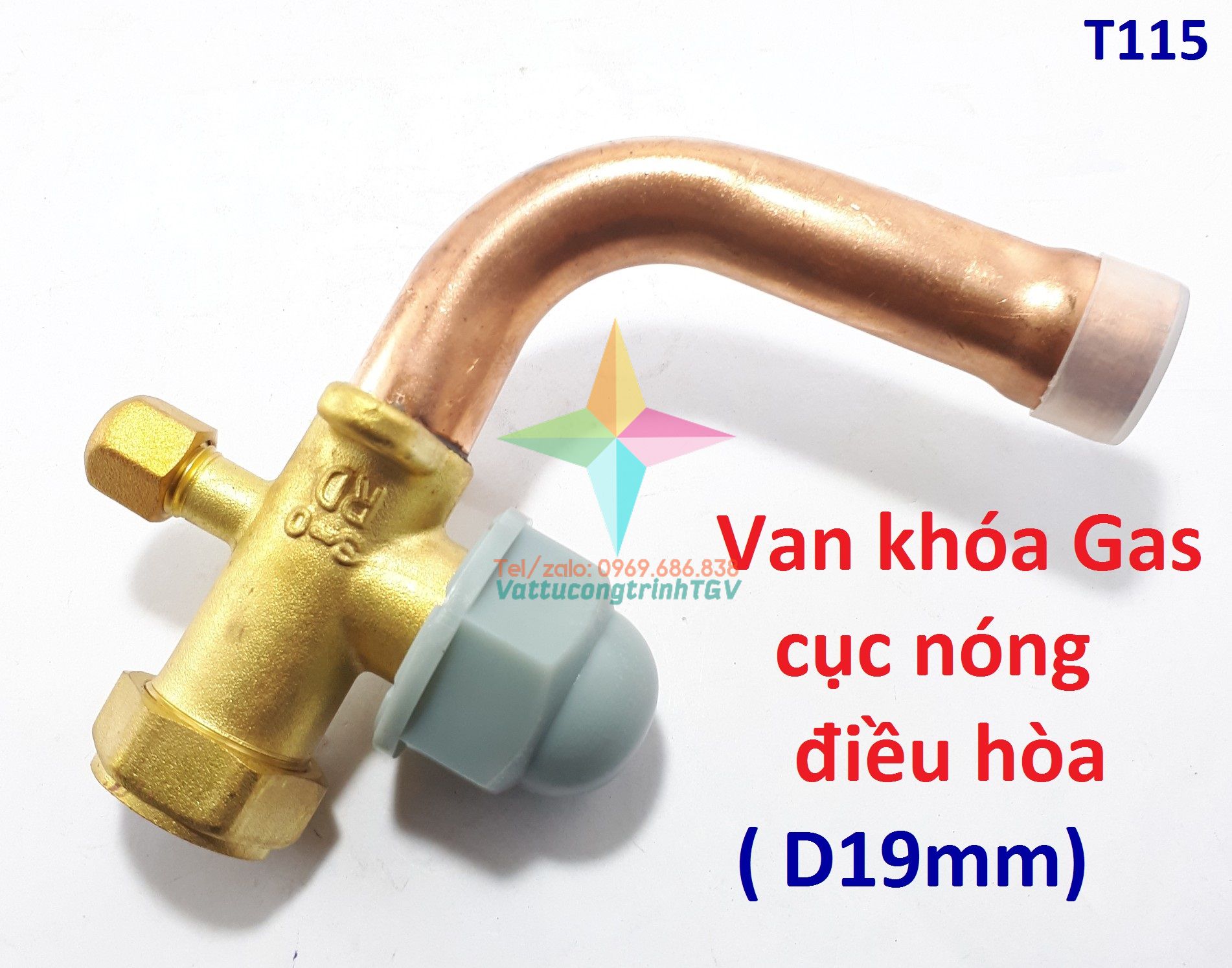 Van khóa Gas cục nóng Điều hòa D19mm