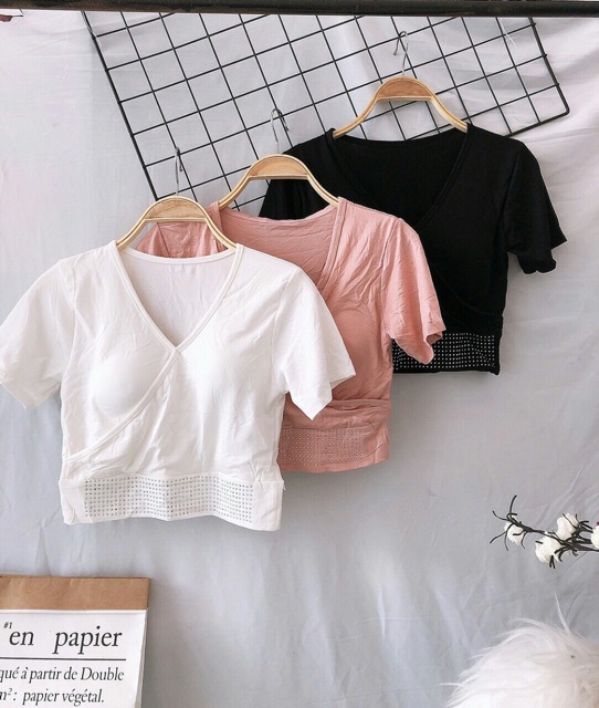 [HCM]Áo croptop đính cườm