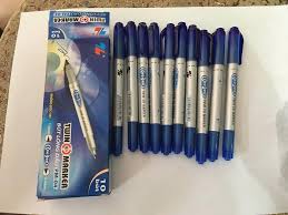 (Siêu Rẻ ) Hộp 10 Bút Lông Dầu 2 đầu CeeDee Thiên Long PM-04 ( màu xanh )