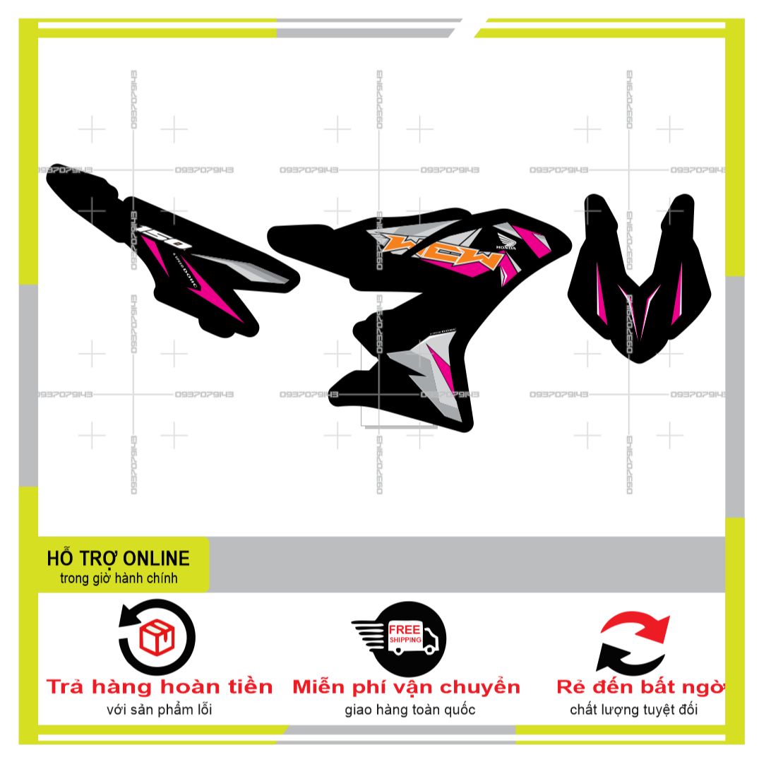 FREESHIP-- TEM RỜI WINNER X CHẾ WCW HỒNG ĐEN
