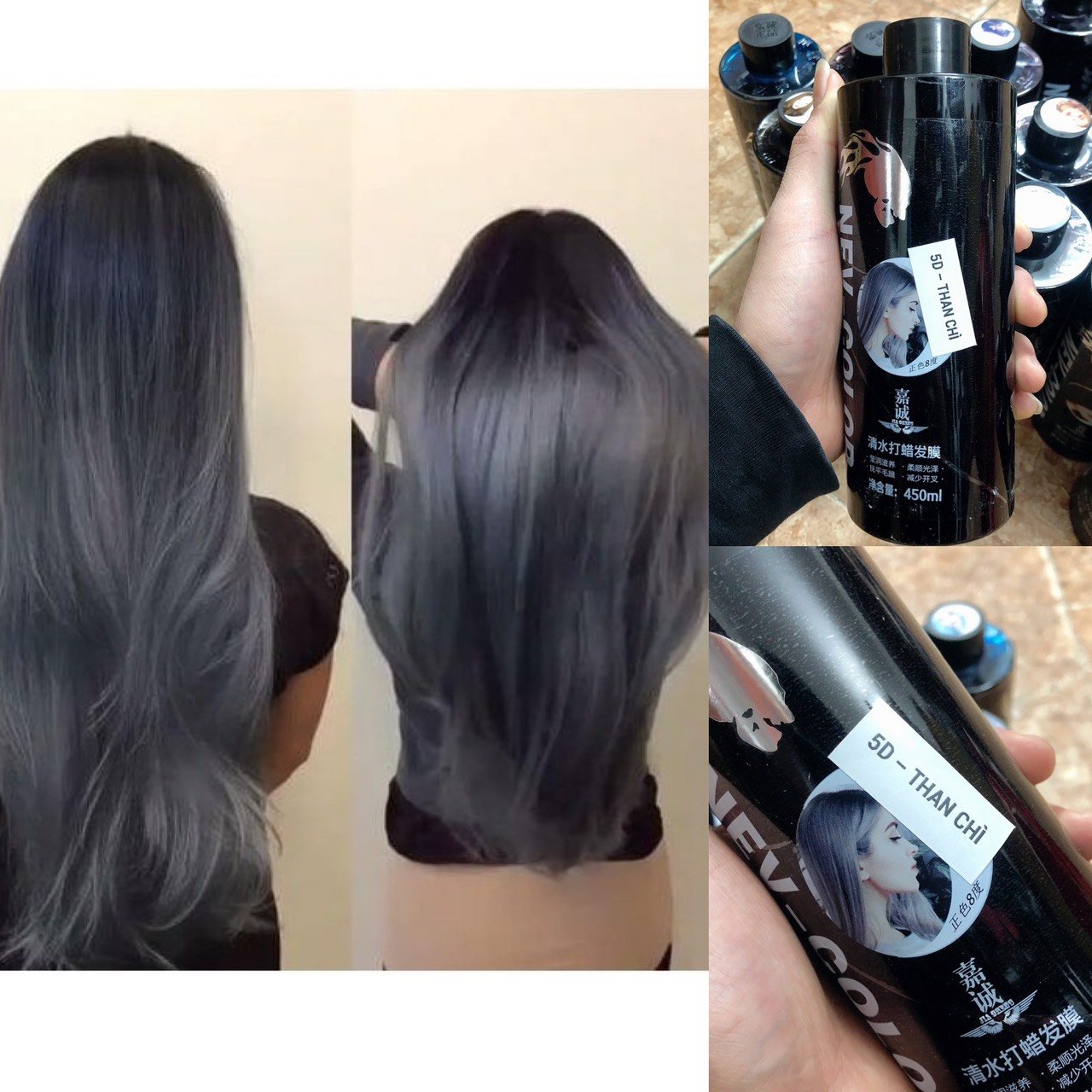 Thuốc nhuộm màu than chì bằng màu phủ bóng 450ml