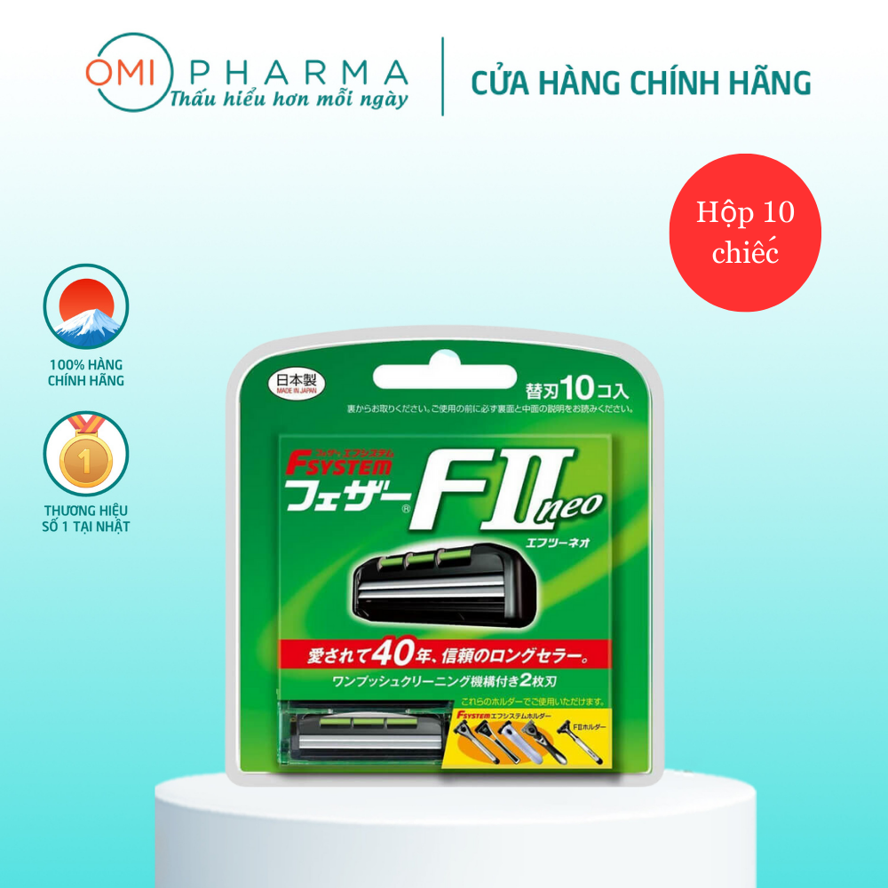 Set 10 Lưỡi Dao Cạo Râu 2 Lưỡi Feather S Select Nhật Bản (Hộp 10 Chiếc)