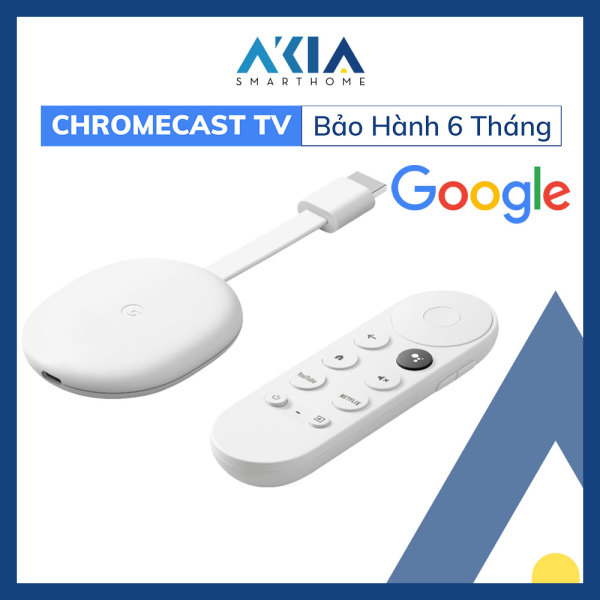 Chromecast with Google TV - Android TV Box biến TV thường thành Smart Tivi, Google Chrome Cast có Remote ra lệnh Tiếng Việt, Android Box chính hãng Google - Hàng mới nguyên seal