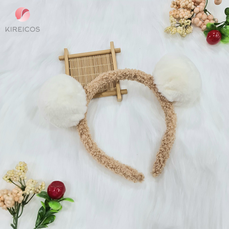 [HCM]Cài Tóc Pom Pom Lông Xù Siêu Cute - kireicos