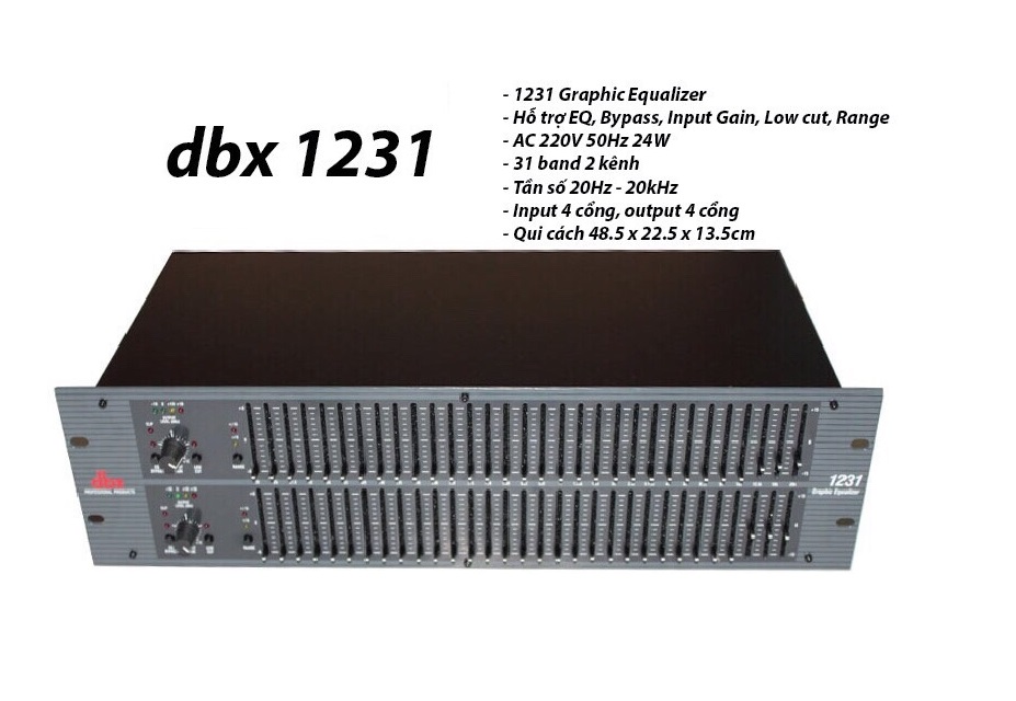 Lọc tiếng DBX 1231 (Đen) + 4 Rắc chuyển bông sen