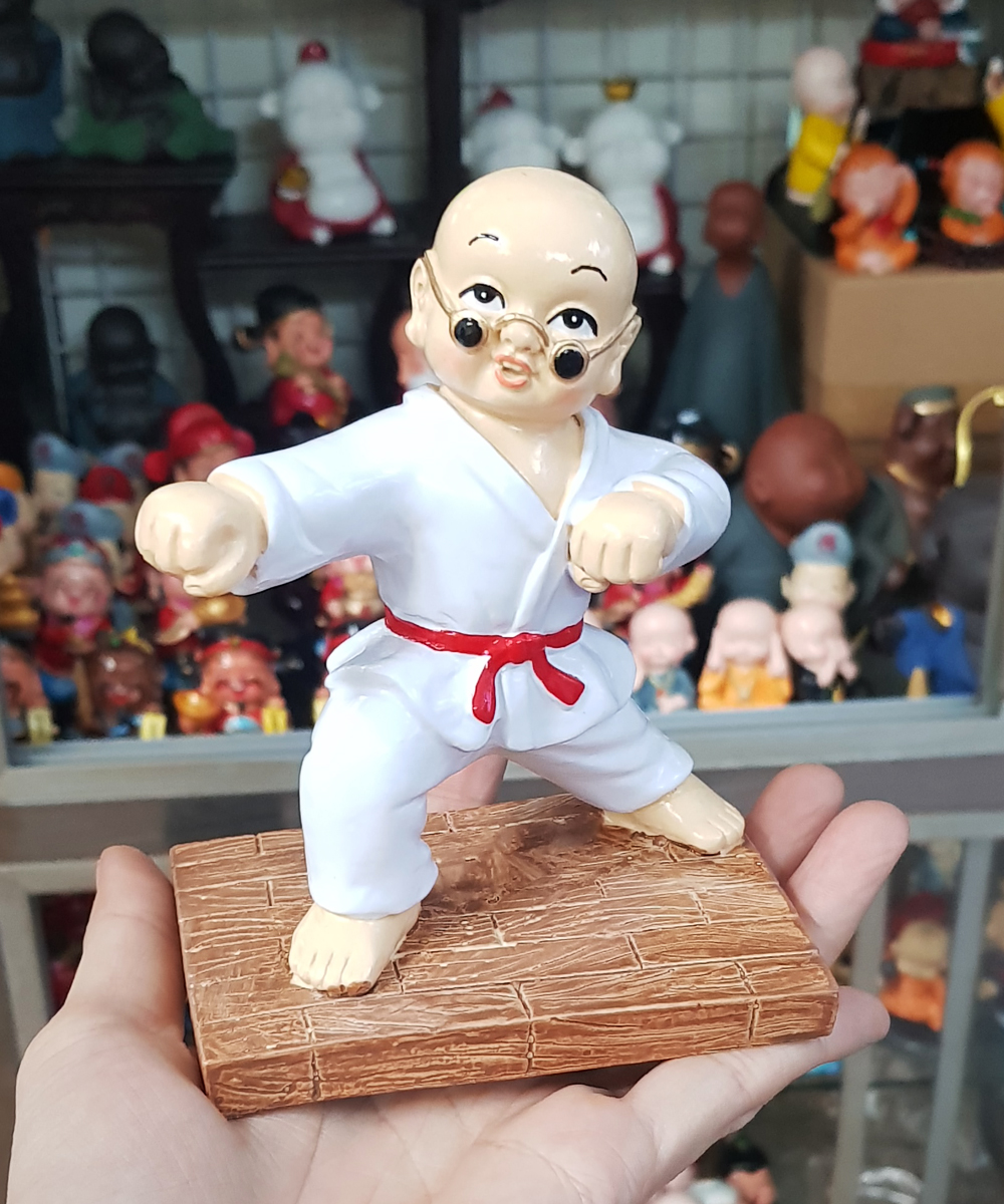 [HCM](06 mẫu) Tượng chú tiểu múa võ size to nhất 13cm